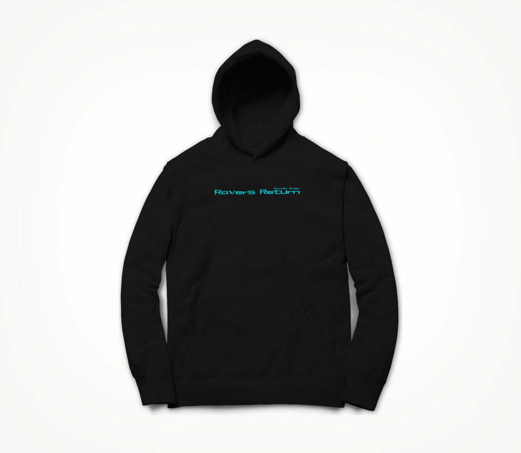 Ravers Return Bright Blue Text Hoodie
