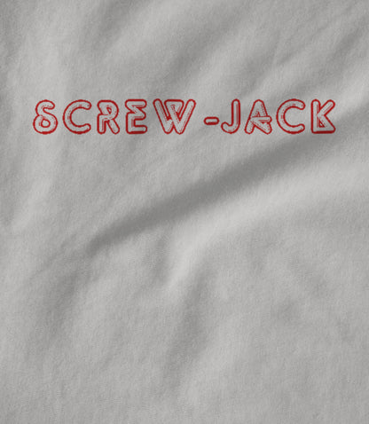 Screw-Jack Red On White Unisex T-shirt