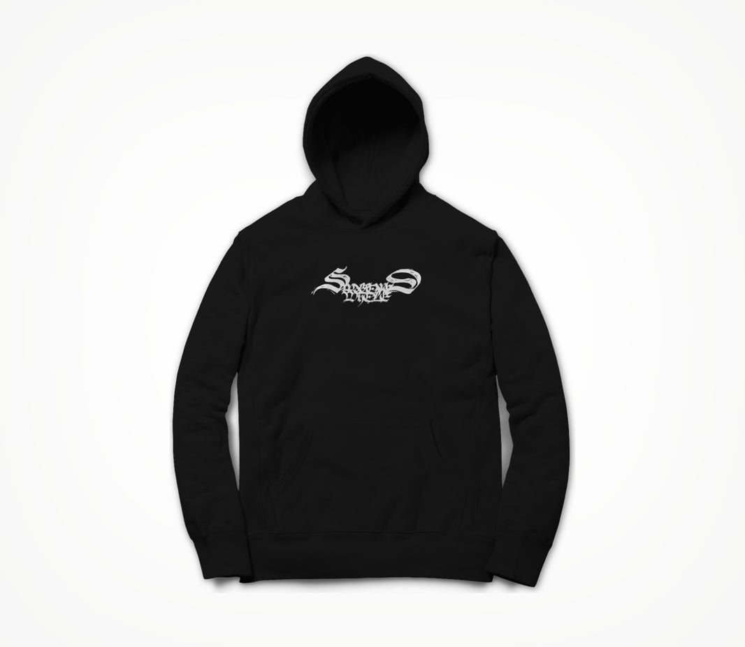 Logo white on black Hoodie