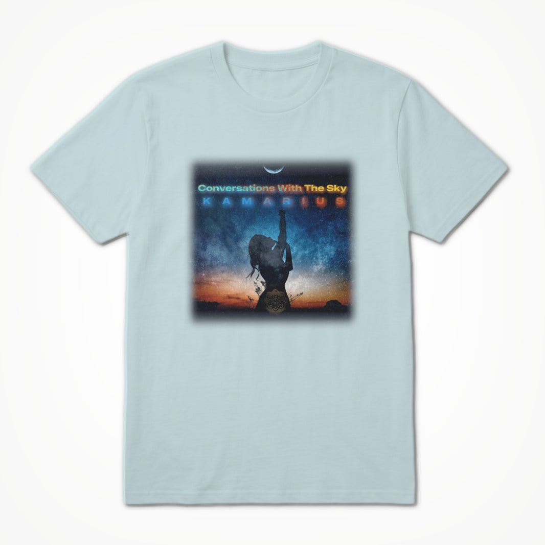 Conversations With The Sky by KaMarius Heather Prism Ice Blue Unisex T-shirt