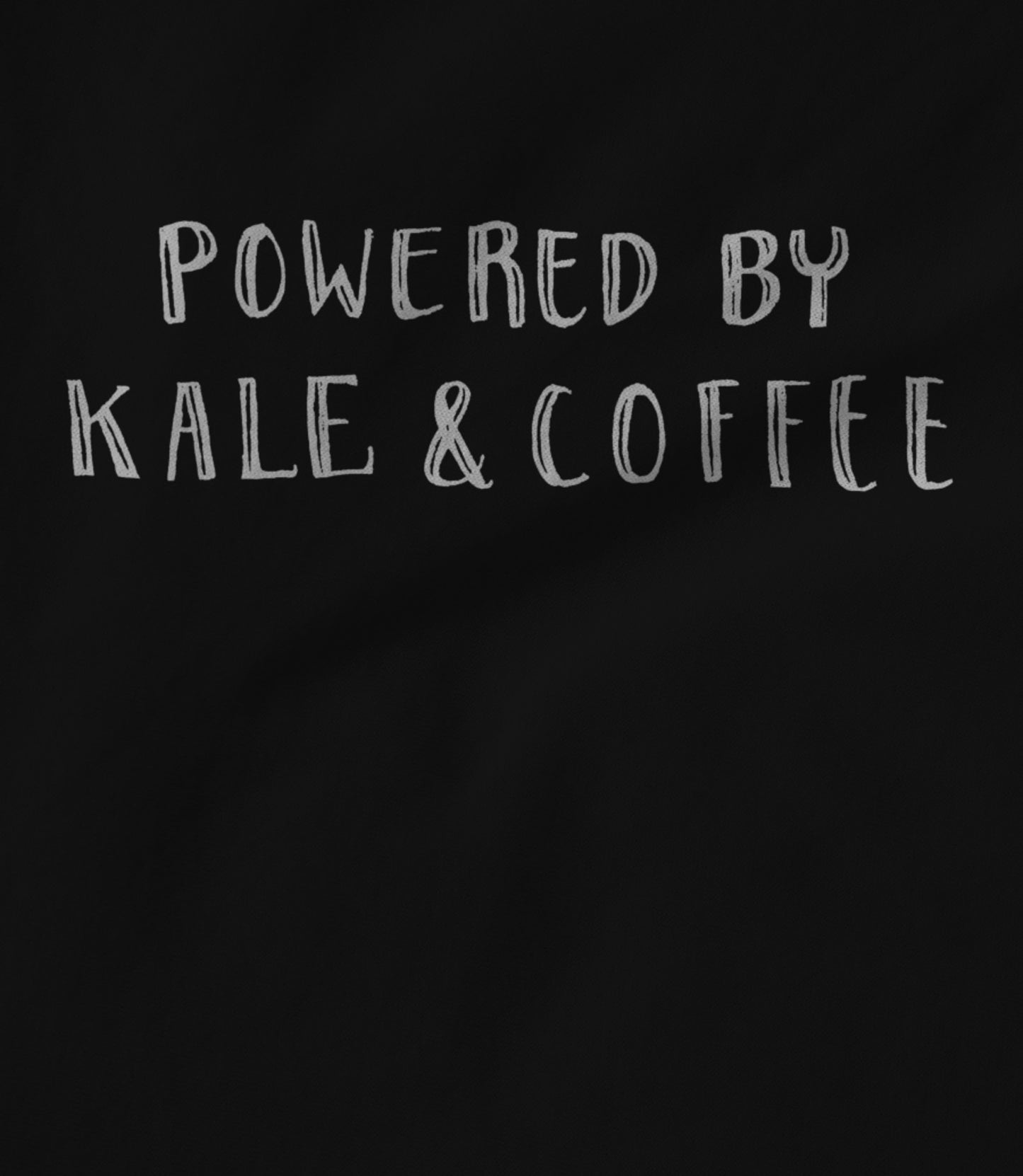 Powered by Kale & Coffee Black w/ White Logo Unisex T-shirt