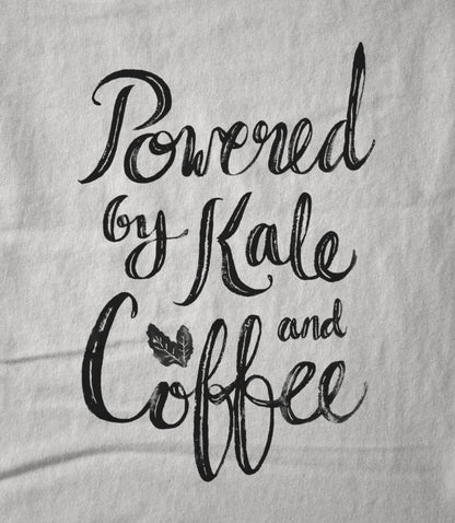 Powered by Kale & Coffee Hand Painted Women's T-shirt
