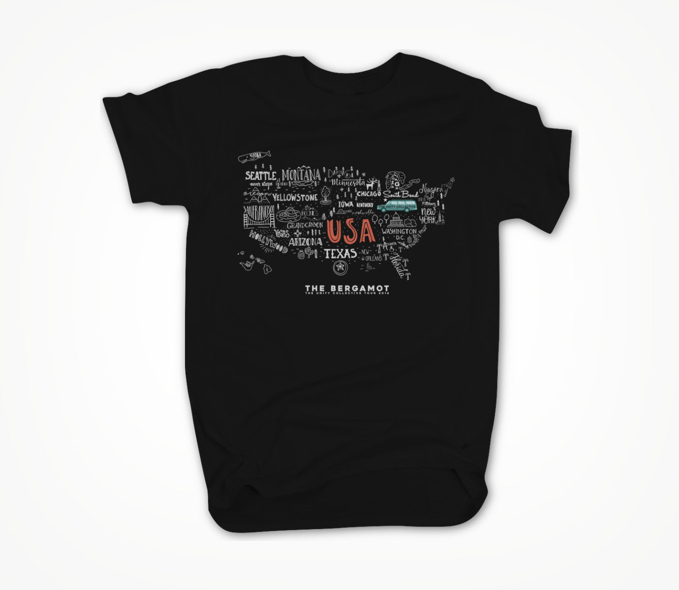 The Unity Collective OFFICIAL TOUR Black w/ White Logo Unisex T-shirt