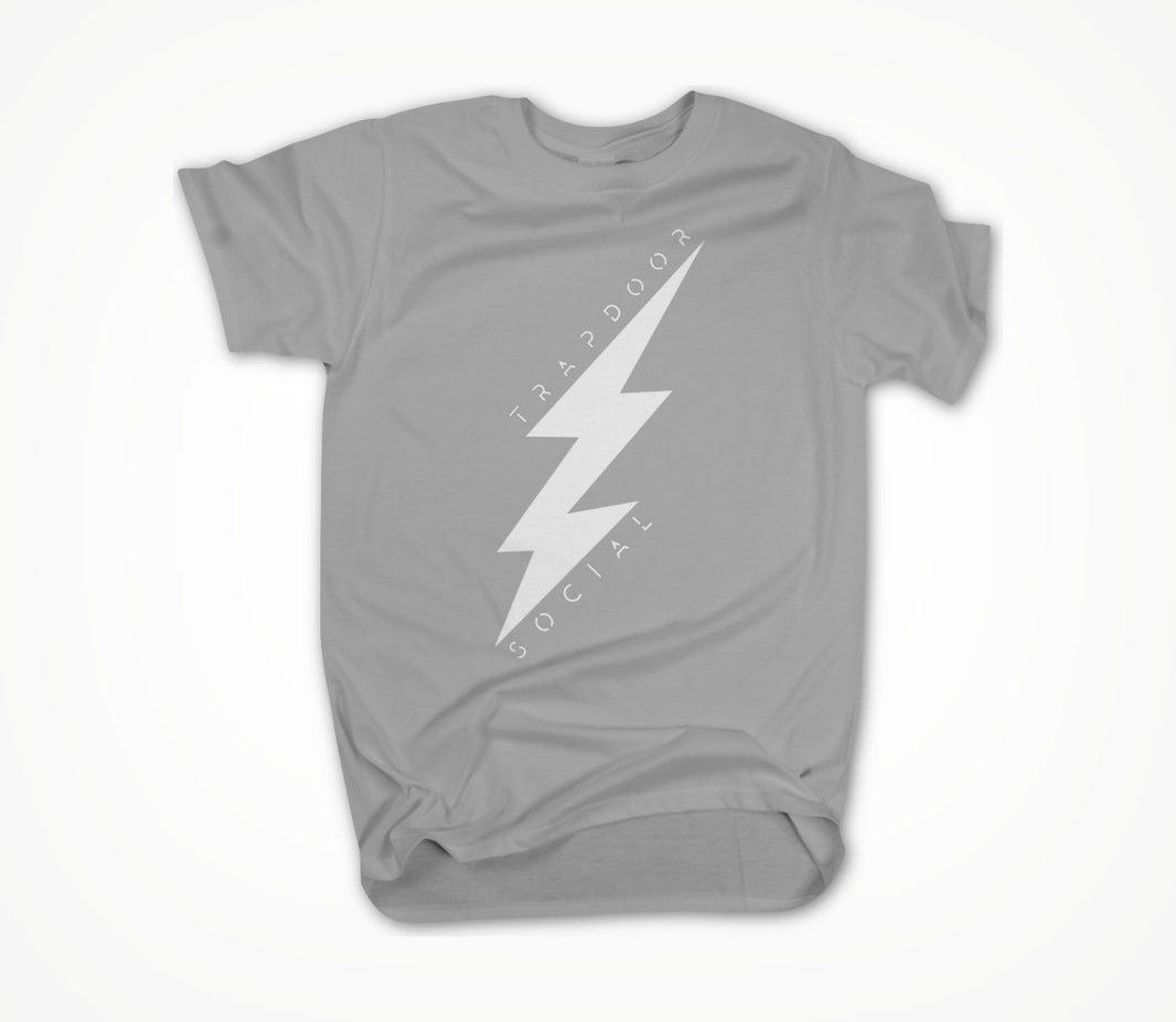 Lightning Bolt - Grey/White Unisex T-shirt