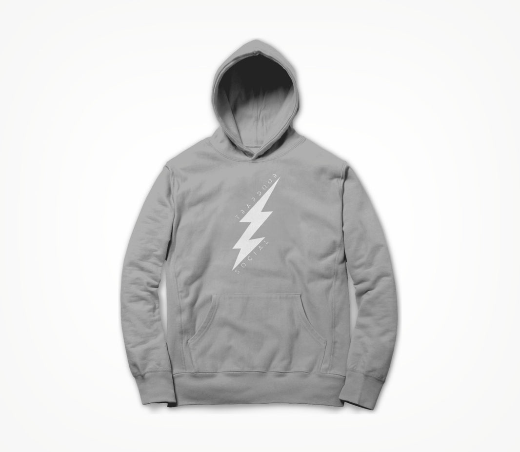 Lightning Bolt - Grey/White Hoodie