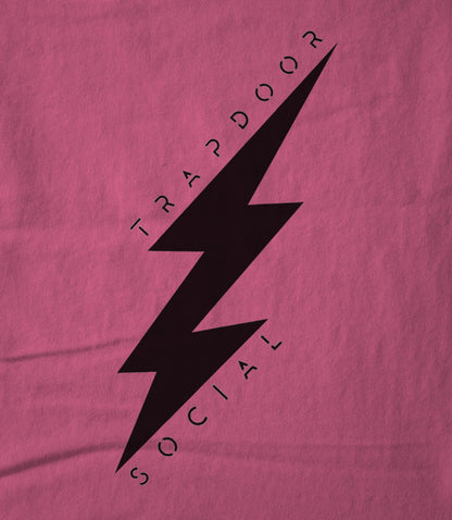 Lightning Bolt - Pink/Black Unisex T-shirt