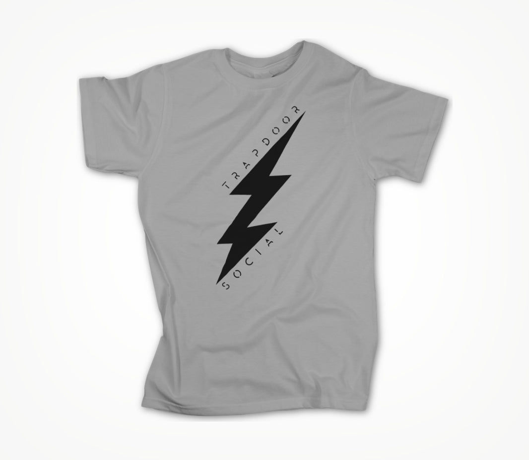 Lightning Bolt - Grey/Black Unisex T-shirt