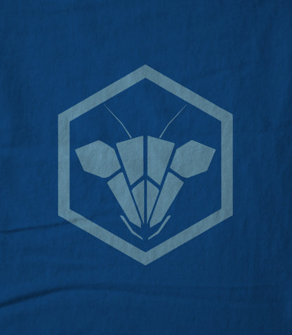 Woodpecking Mantis logo blue Unisex T-shirt
