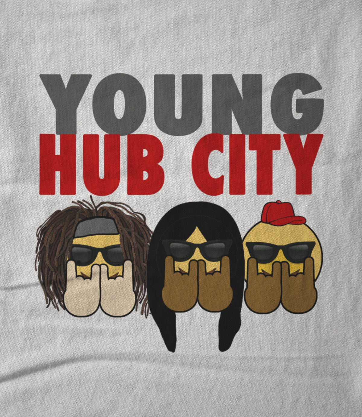 Young Hub City - YHC Emoji Hoodie - ToneThreads
