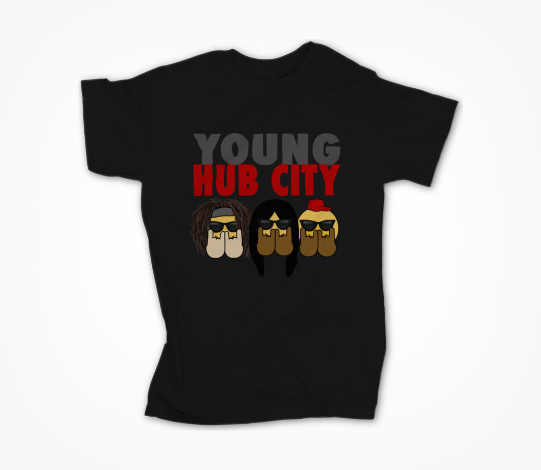 YHC Emoji Black Unisex T-shirt