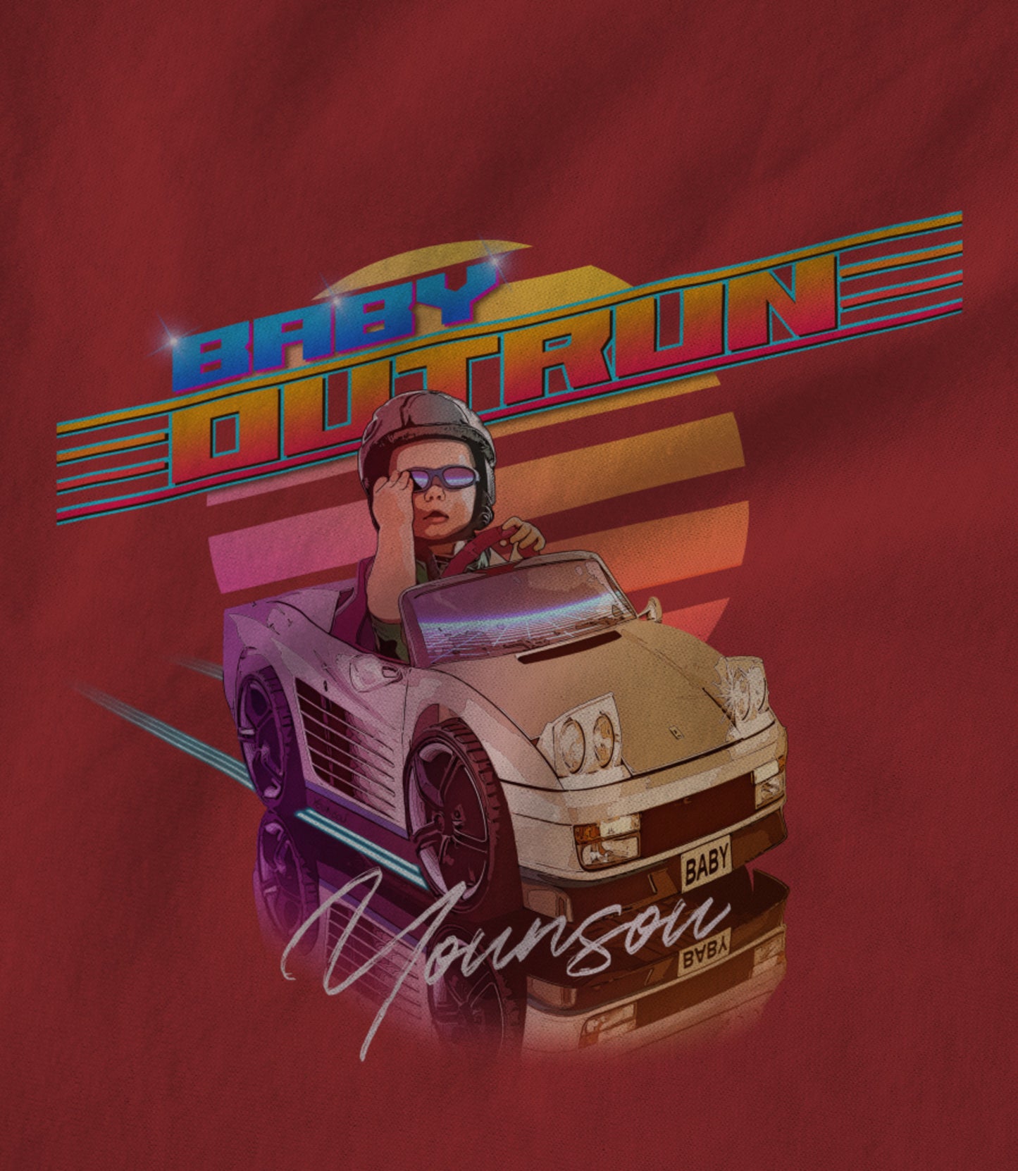 Baby Outrun Red Hoodie