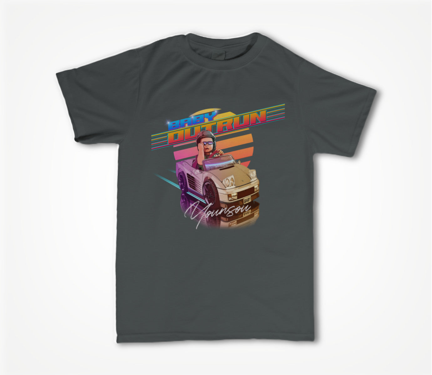Baby Outrun Dark Grey Unisex T-shirt