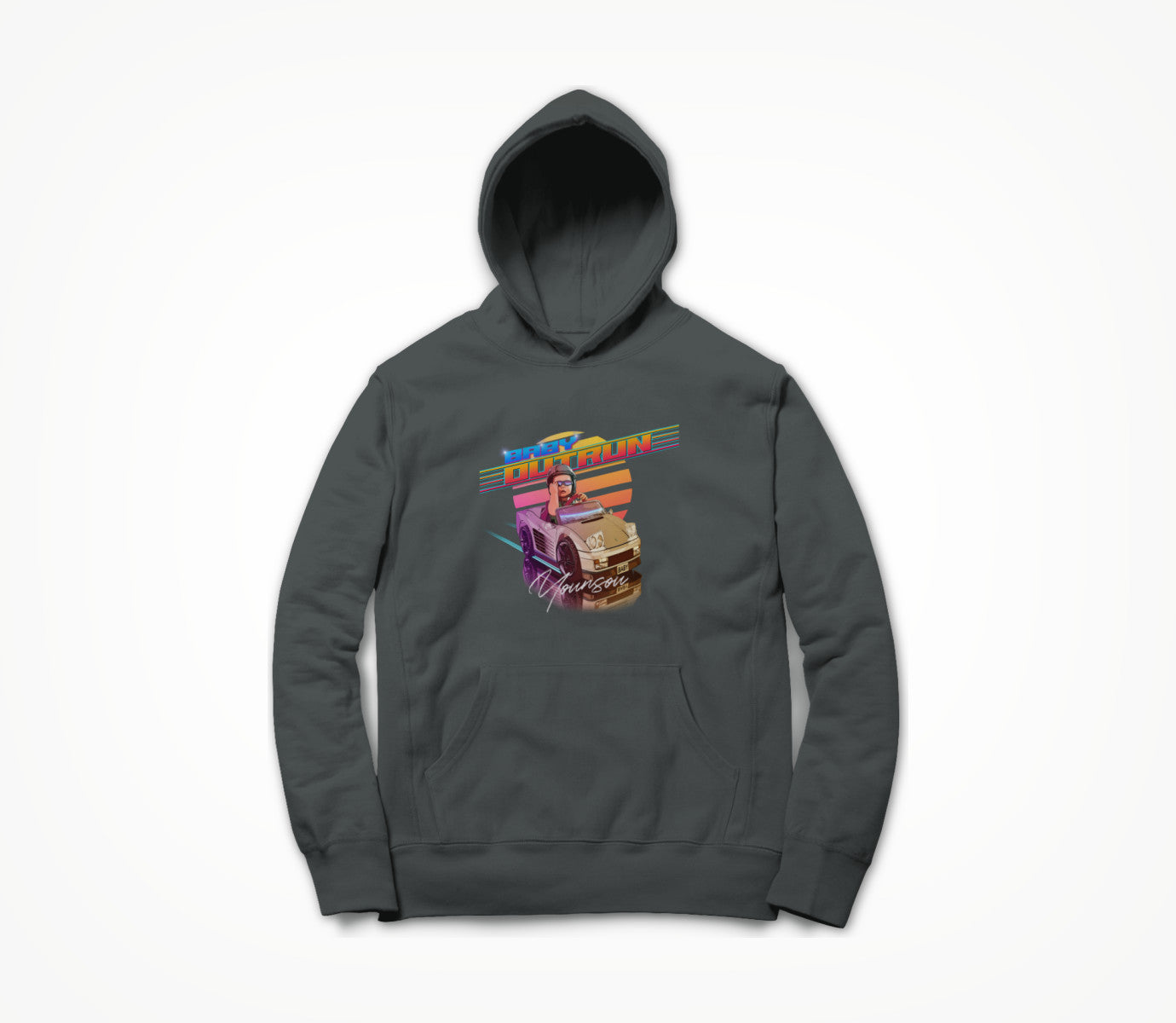 Baby Outrun Dark Grey Hoodie