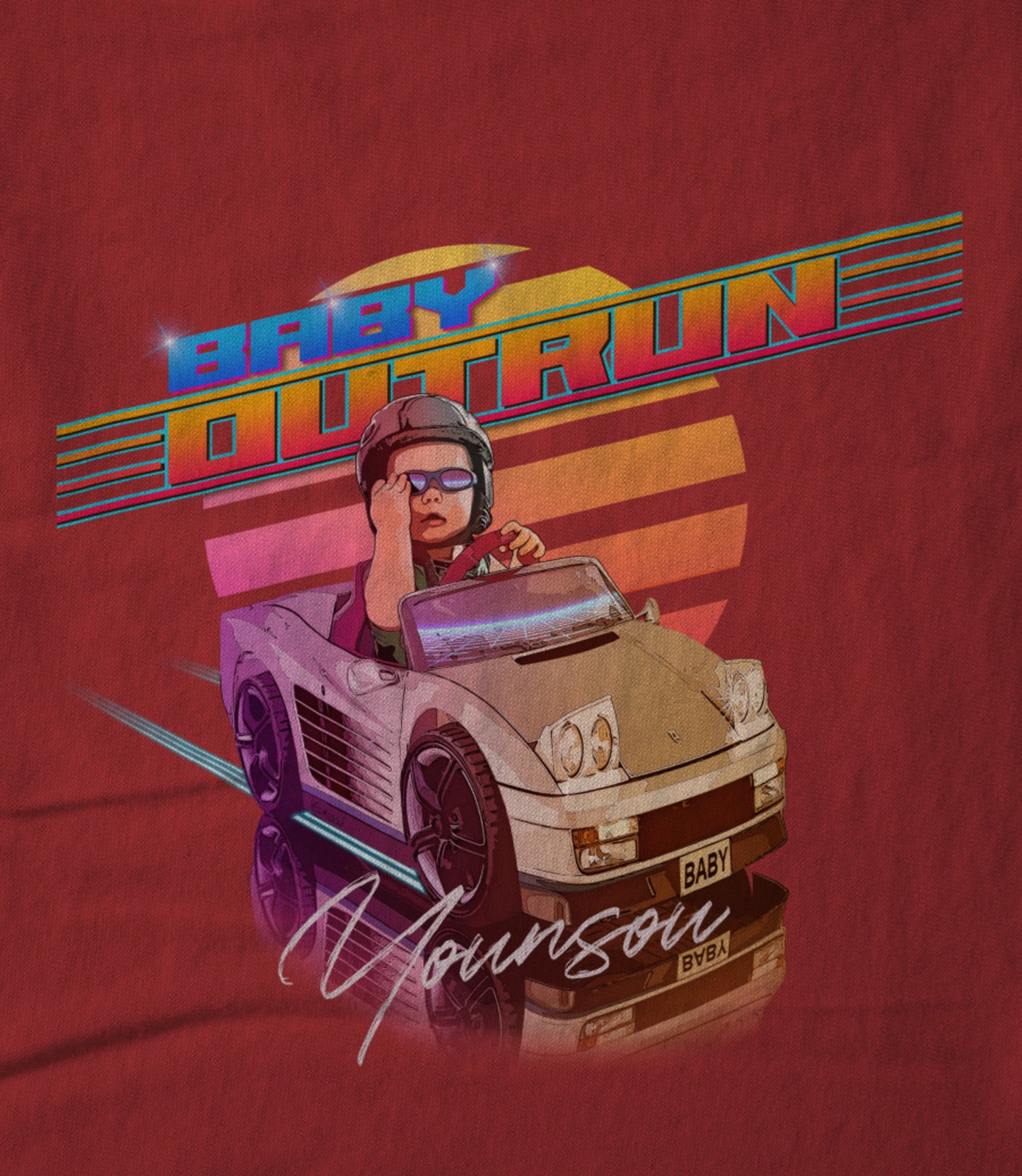 Baby Outrun Red Unisex T-shirt