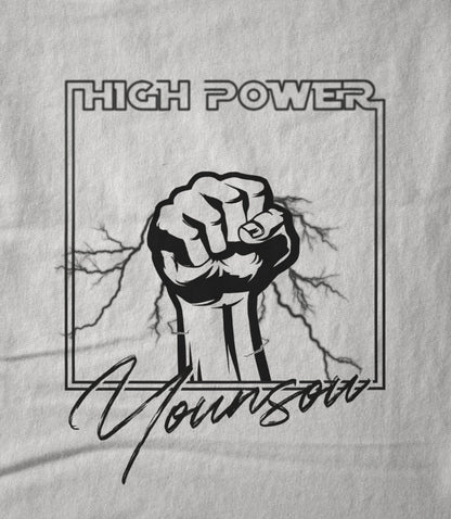 High Power Black on White Hoodie