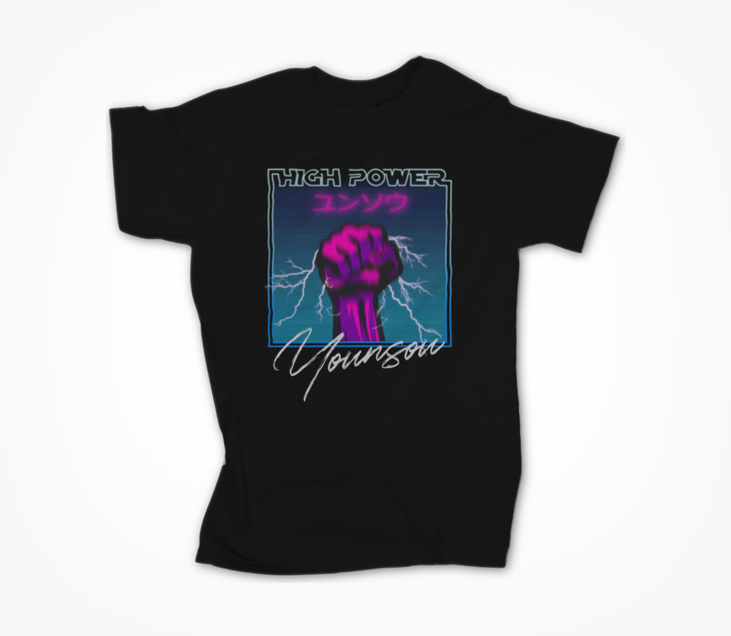 High Power Black Unisex T-shirt