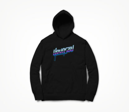 Retro Design Black Hoodie