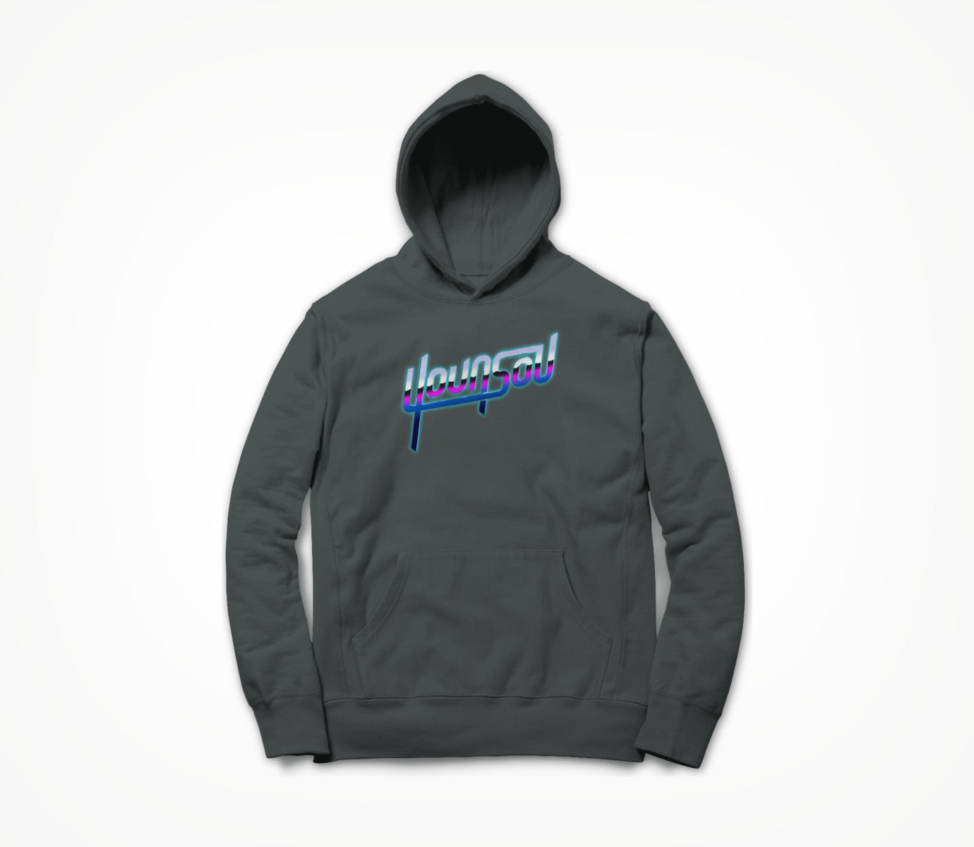 Retro Design Dark Grey Hoodie