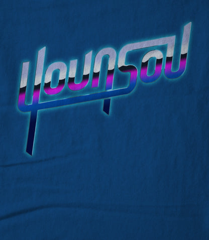 Retro Design Blue Hoodie
