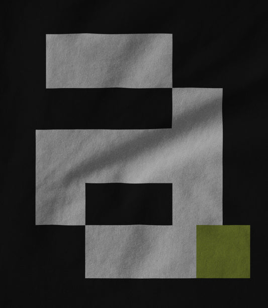 Apple green black tee