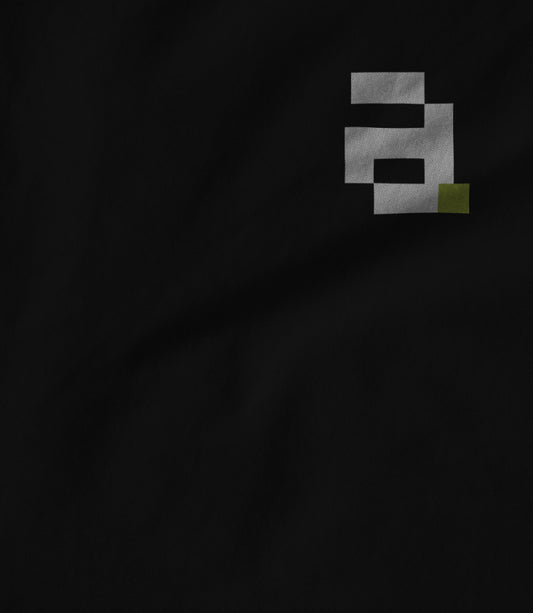 Apple green black pocket tee