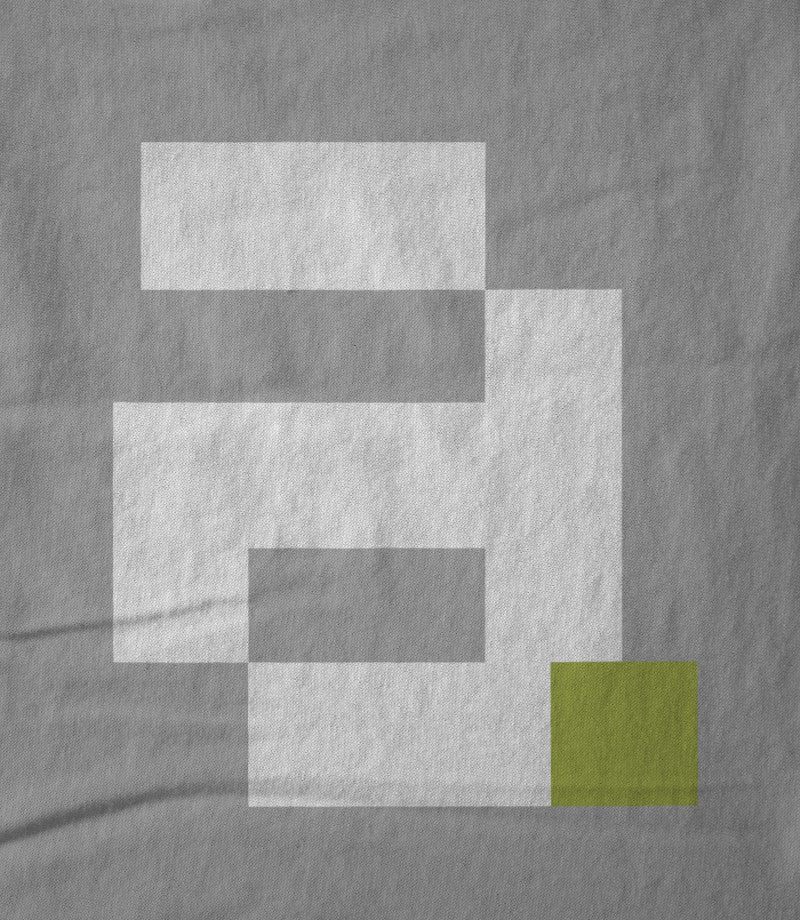 Apple green grey tee