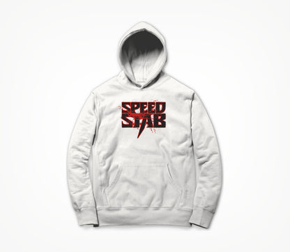 Blood Splatter Logo White Hoodie