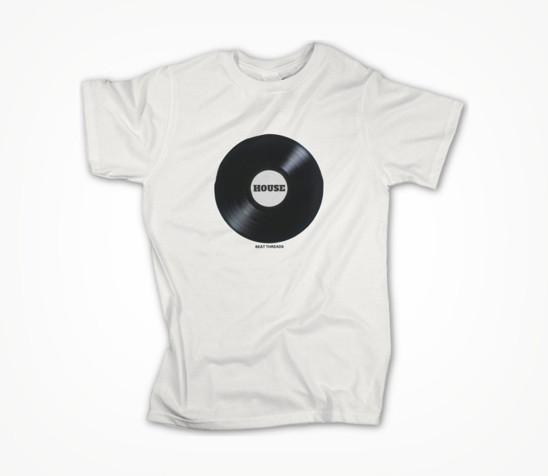 RECORD - HOUSE - WHITE Unisex T-shirt