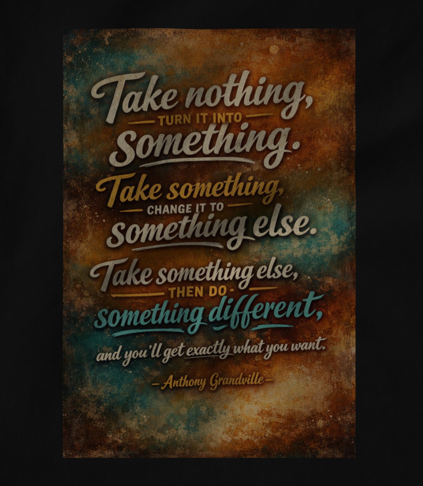 Black TAKE NOTHING Unisex T-shirt