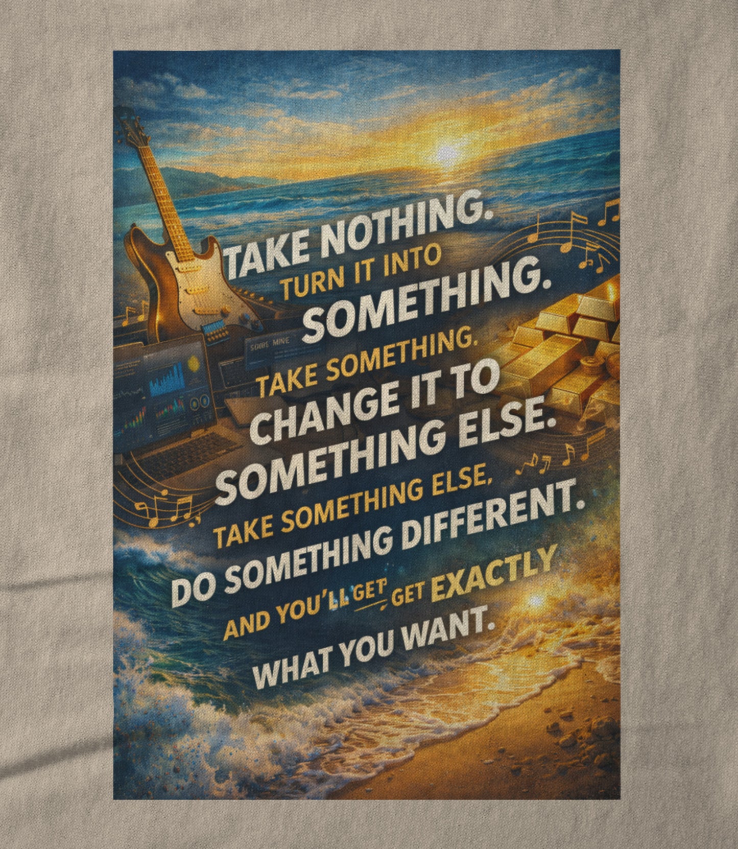 Creme TAKE NOTHING Unisex T-shirt