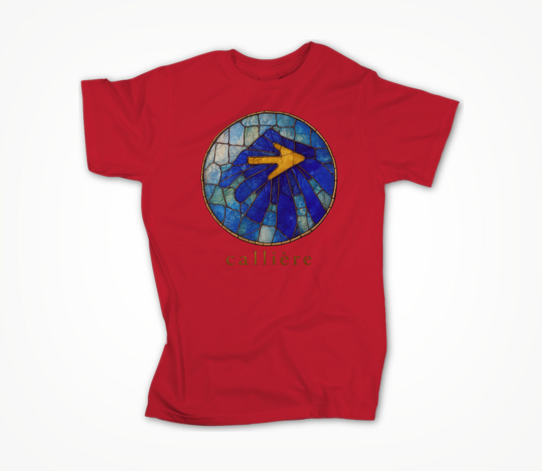 Solar Stained Glass Shell - Red Unisex T-shirt