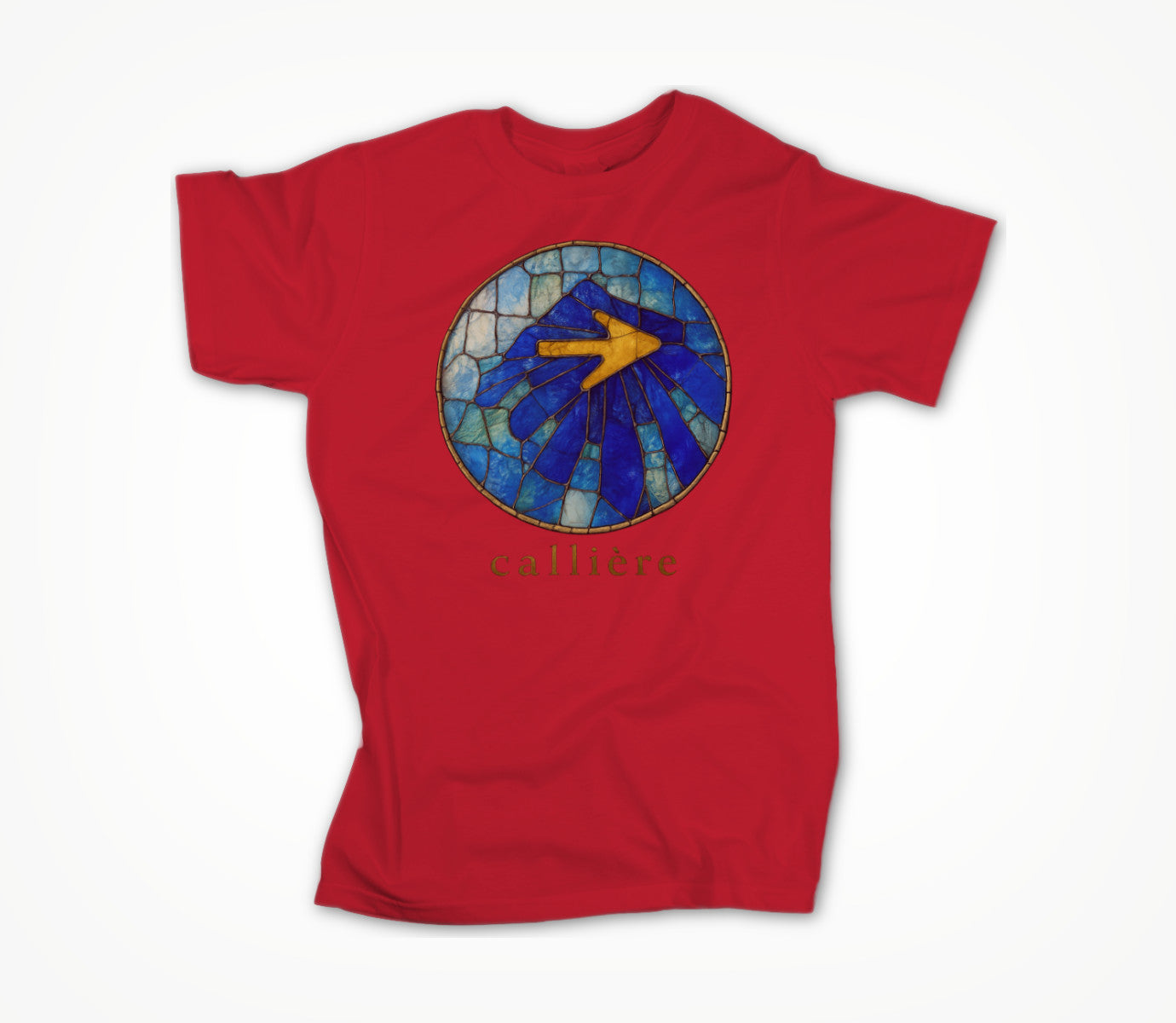 Solar Stained Glass Shell - Red Unisex T-shirt