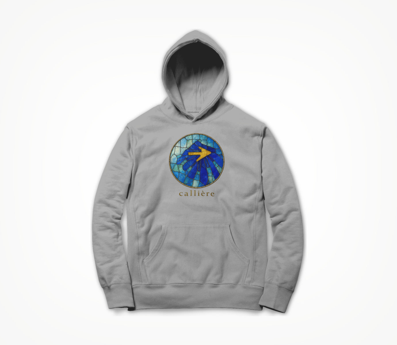 Solar Stained Glass Shell - Heather Grey Hoodie