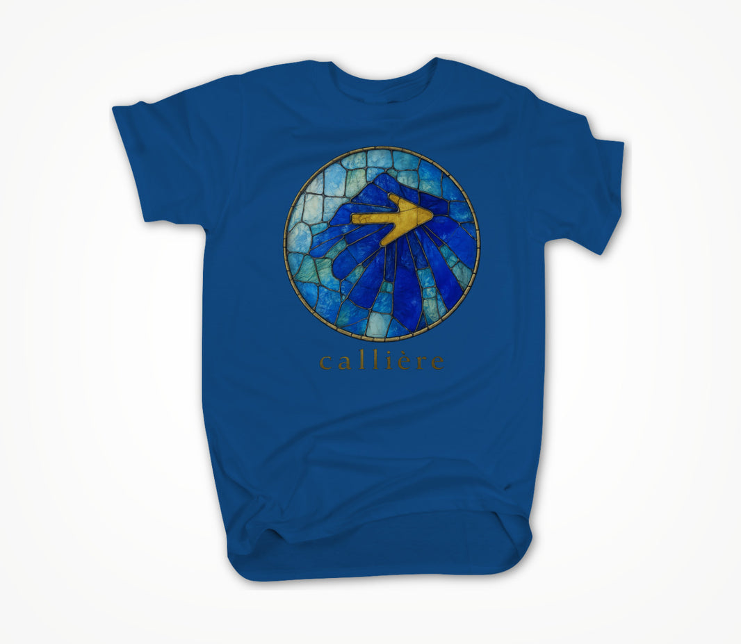 Solar Stained Glass Shell - Royal Blue Unisex T-shirt