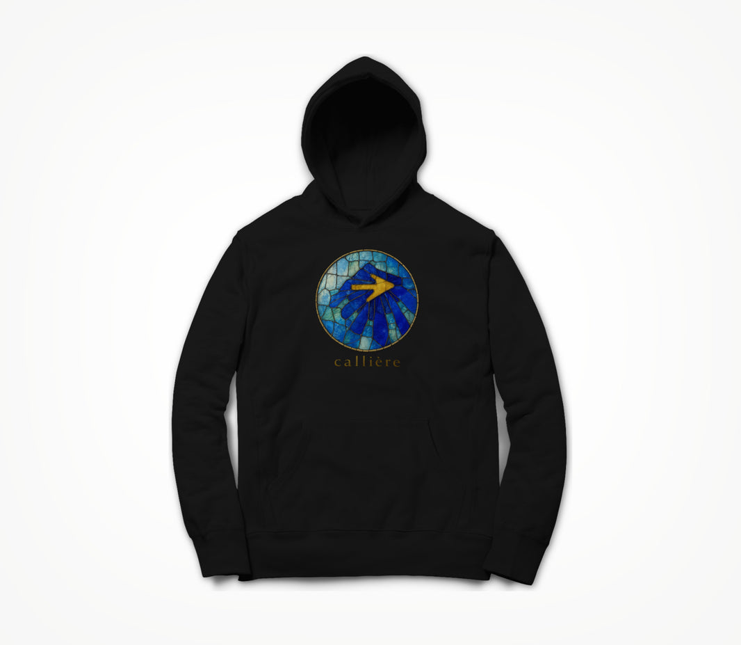 Solar Stained Glass Shell - Black Hoodie