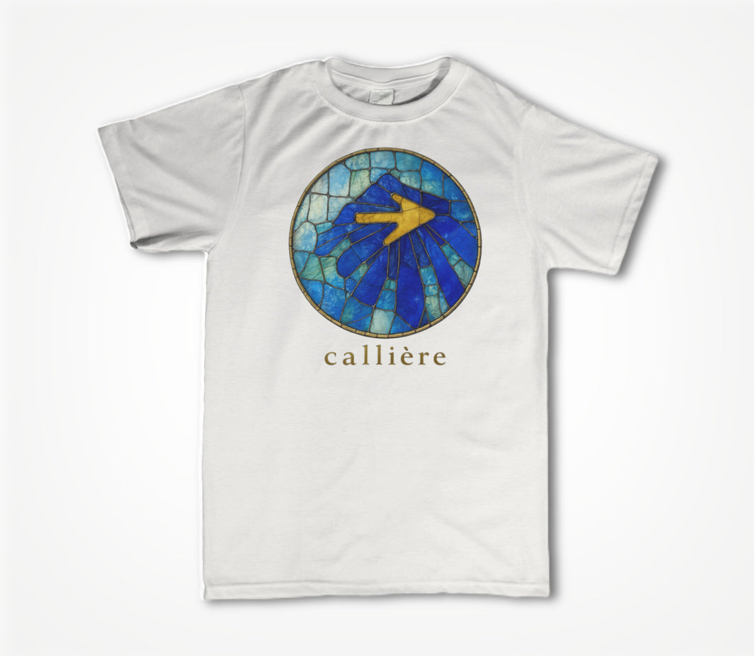 Solar Stained Glass Shell - White Unisex T-shirt