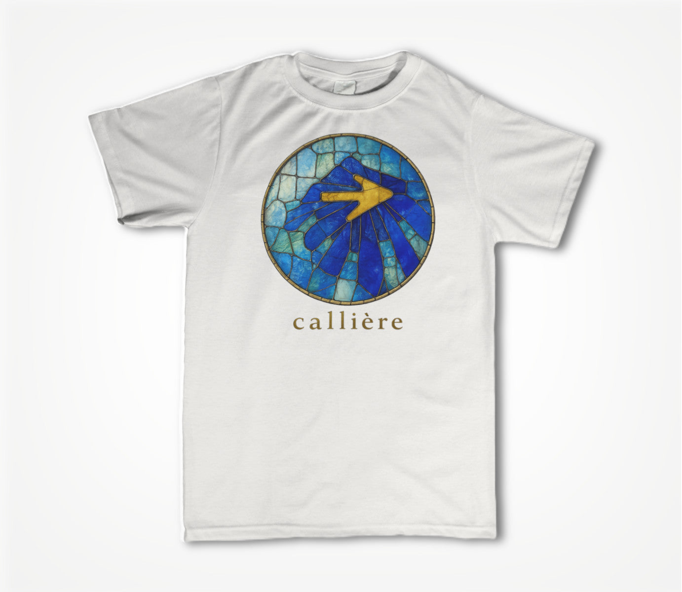 Solar Stained Glass Shell - White Unisex T-shirt
