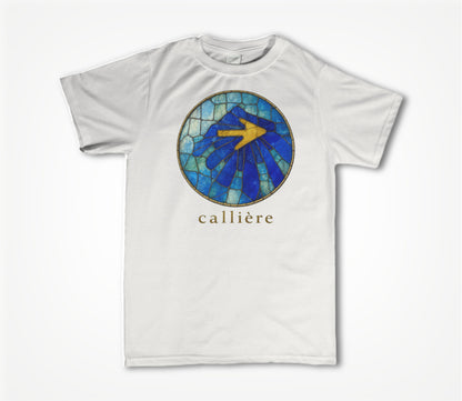 Solar Stained Glass Shell - White Unisex T-shirt