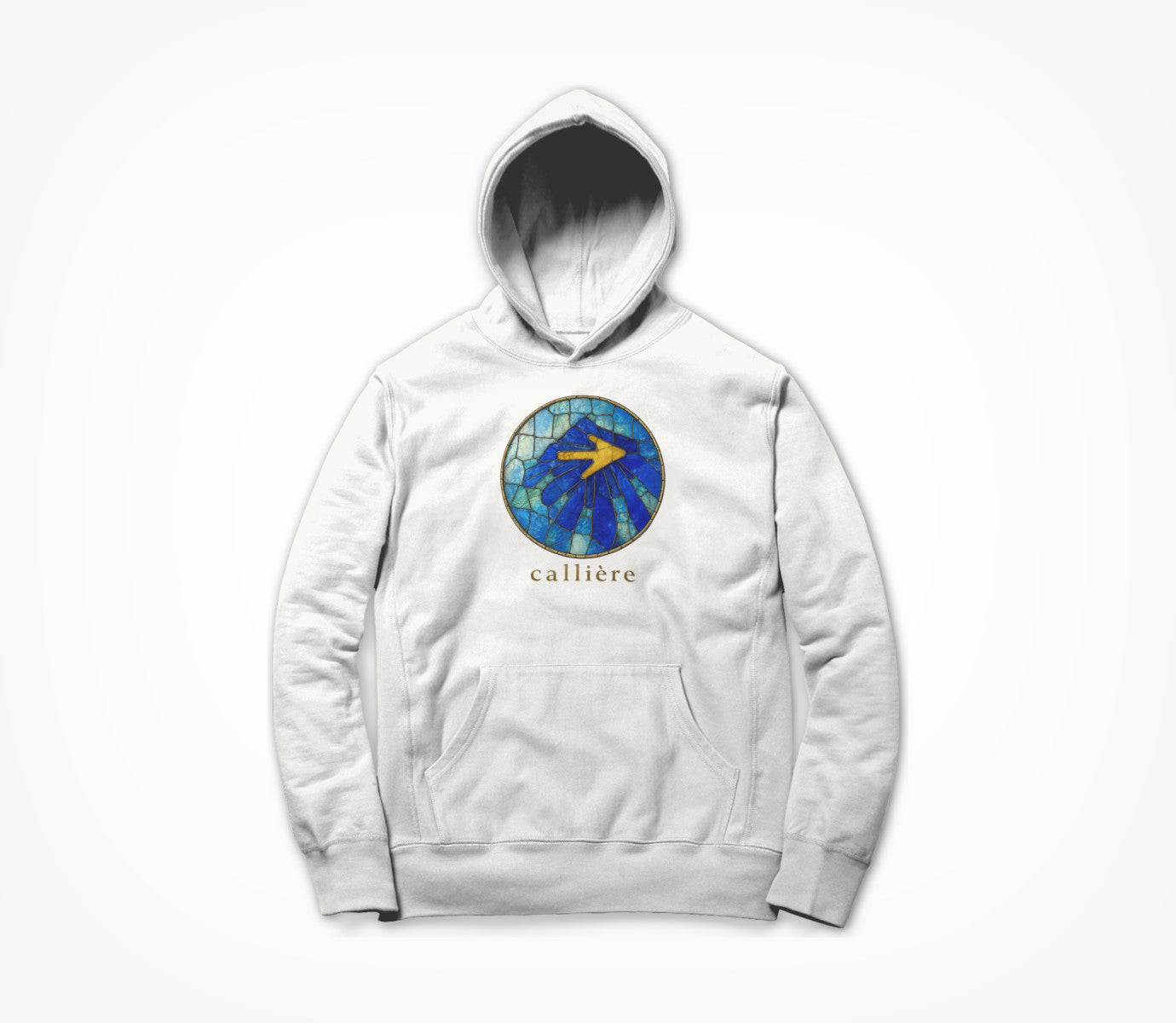 Solar Stained Glass Shell - White Hoodie