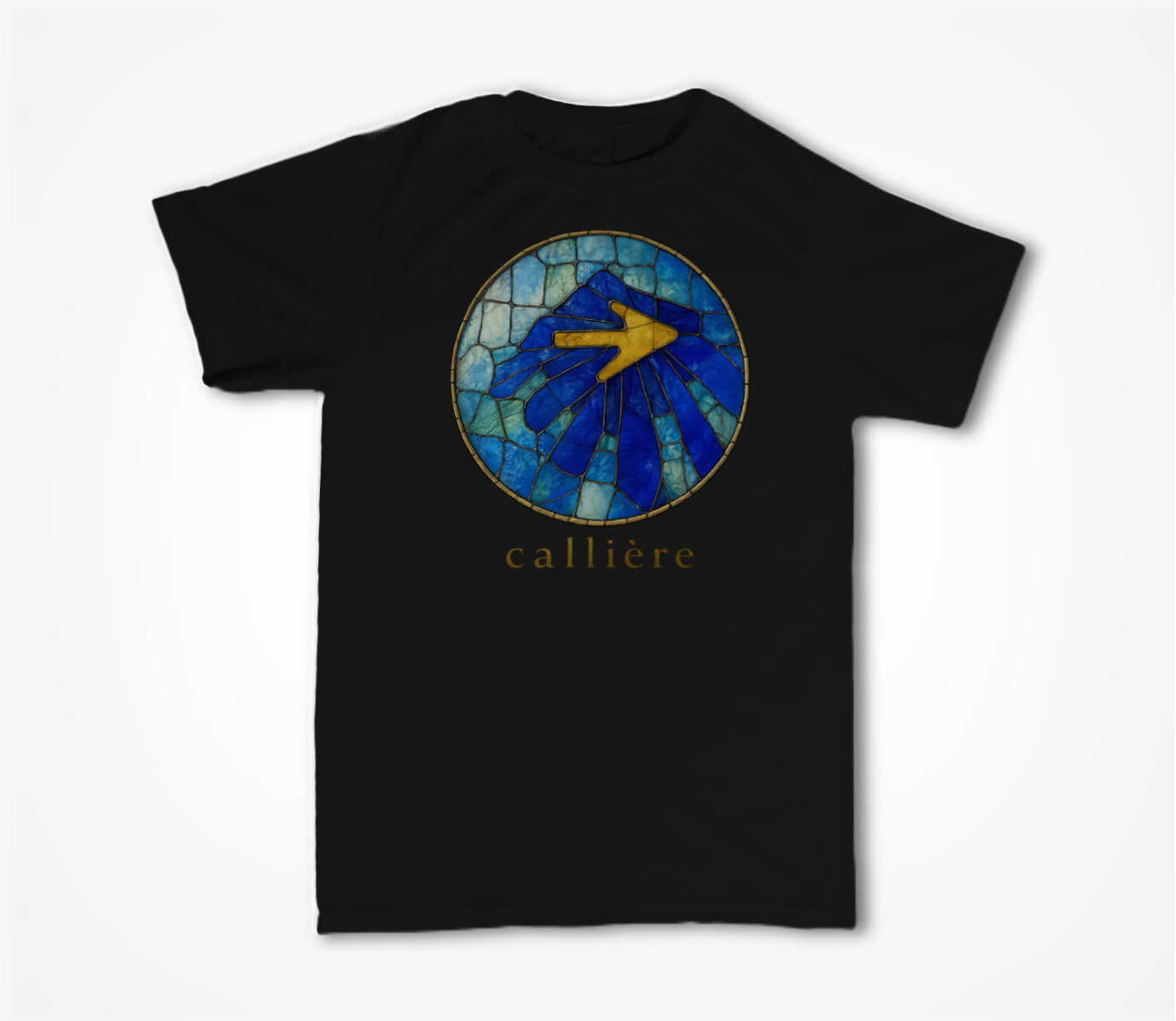 Solar Stained Glass Shell - Black Unisex T-shirt