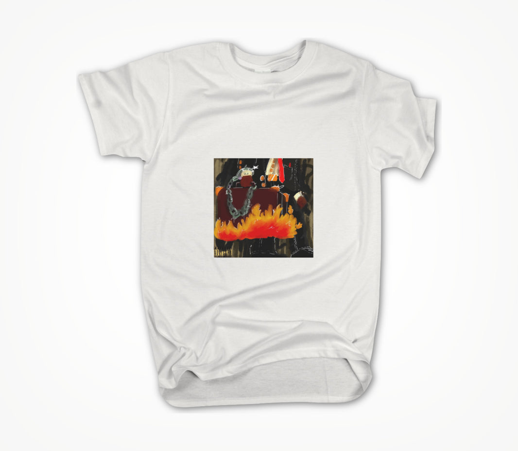 Suit & Attaché (White) Unisex T-shirt