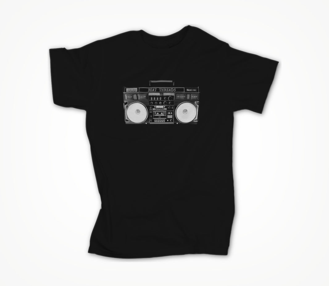 Old School Boombox - Black Unisex T-shirt