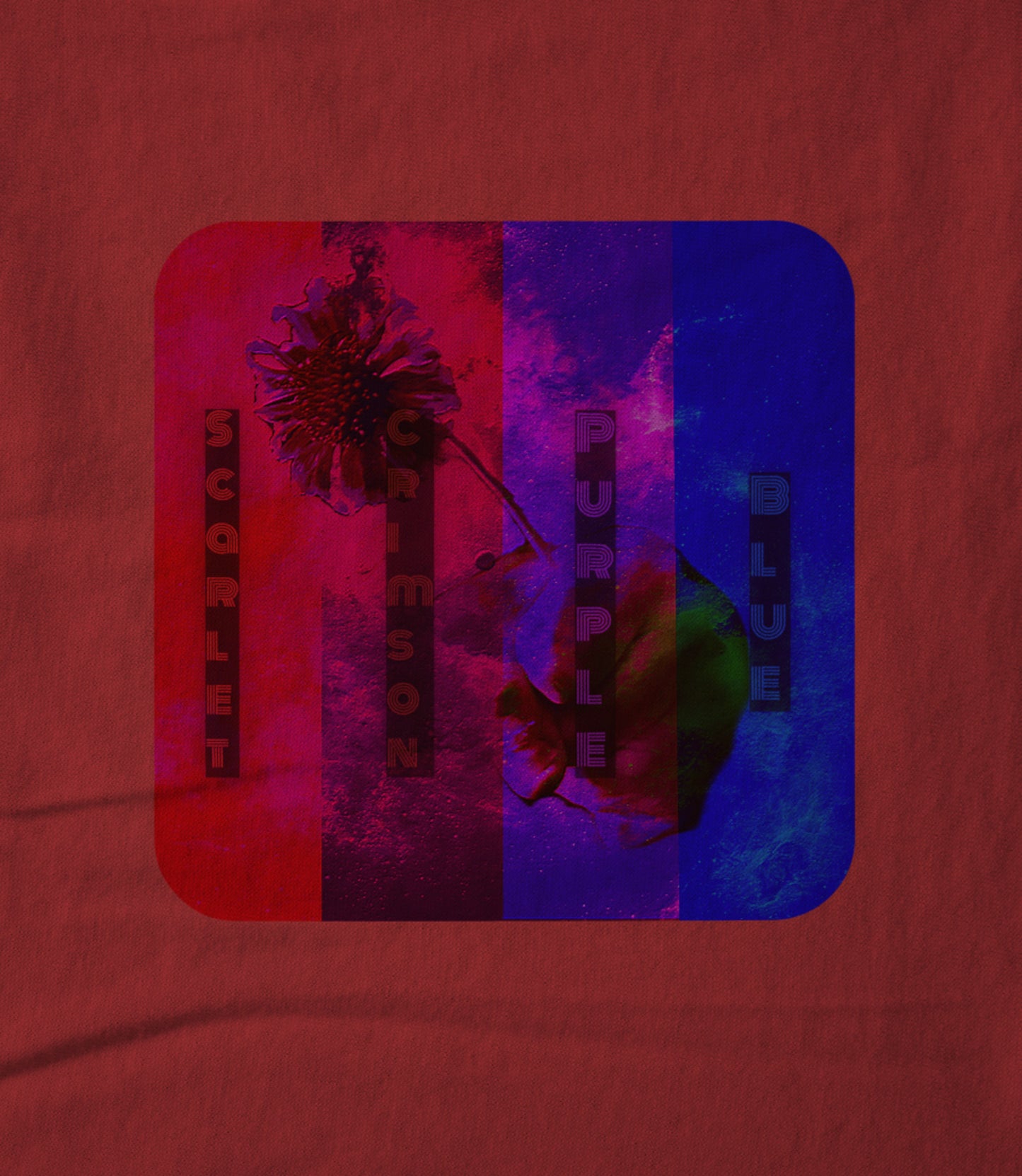 Scarlet, Crimson, Purple and Blue Hoodie