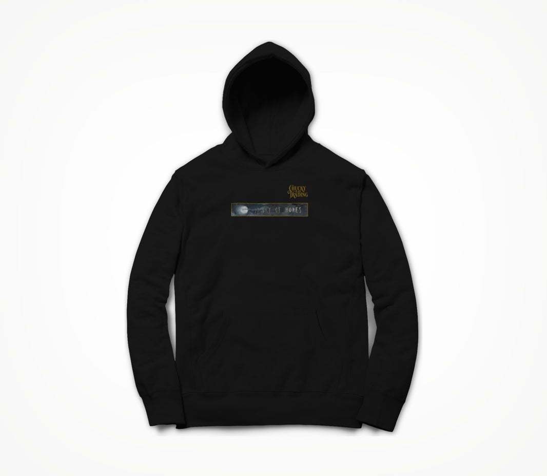 Black w/ Sky Strip Hoodie