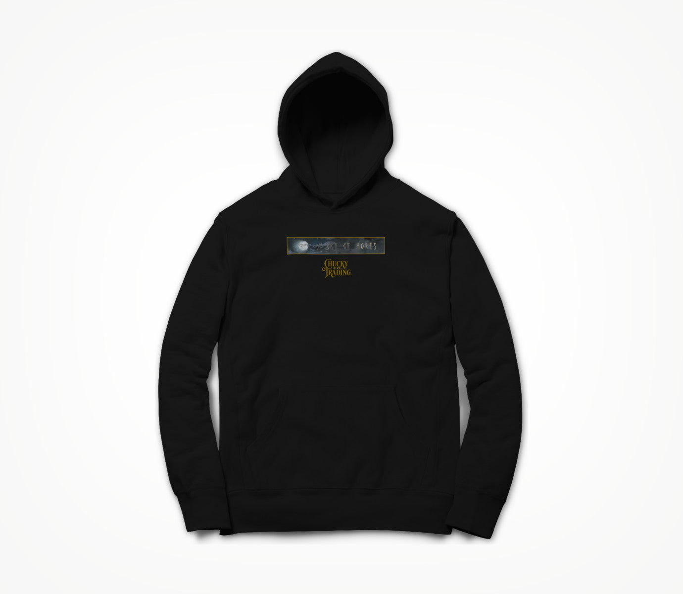 Black w/ Sky and Logo Hoodie