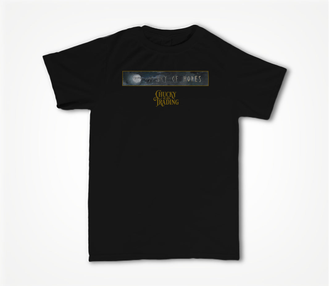 Black w/ Sky and Logo Unisex T-shirt