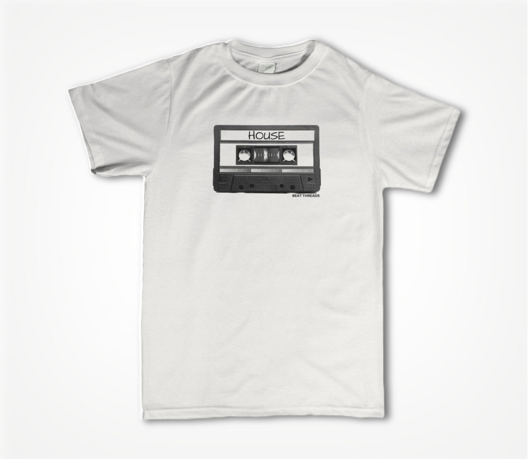 Old School Mix Tape - HOUSE- WHITE Unisex T-shirt