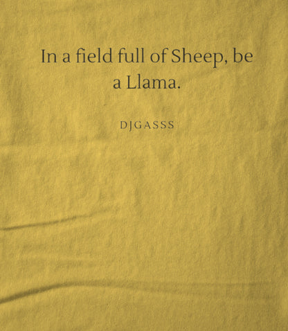 Be a Llama Yellow Unisex T-shirt