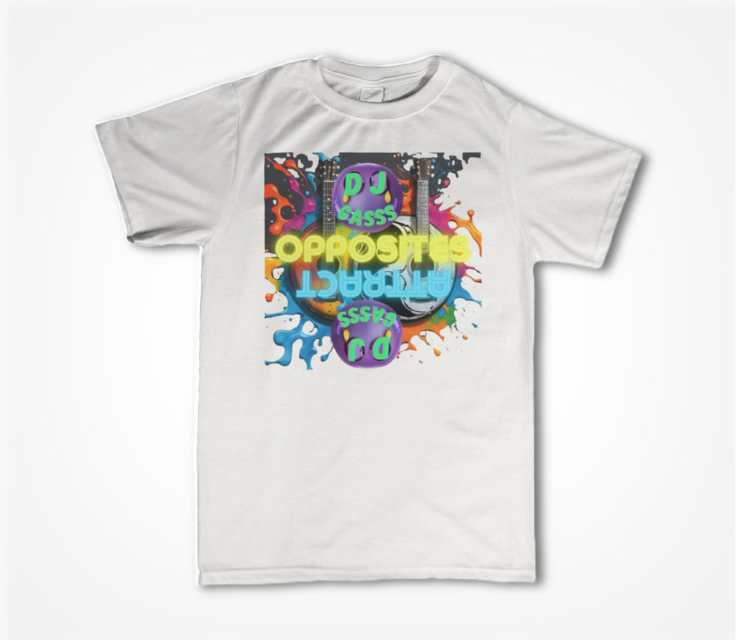 OPPOSITES ATTRACT WHITE Unisex T-shirt