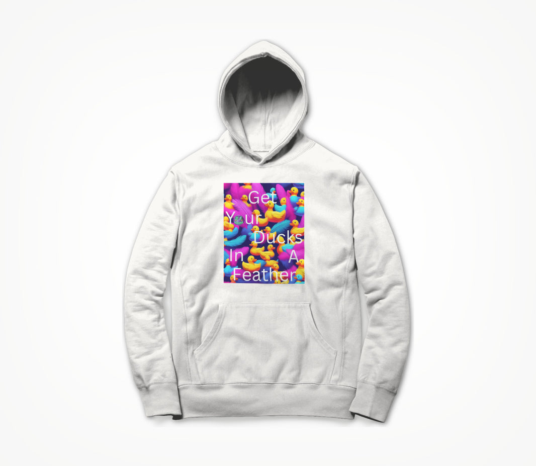 Ducks In A Feather White Hoodie